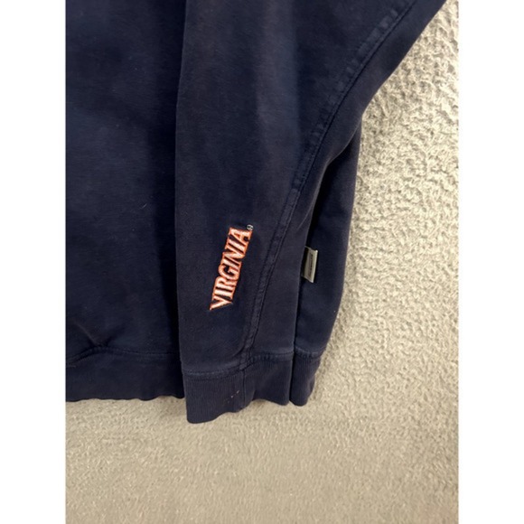 Virginia Cavaliers Sweatshirt Mens Extra Small Blue Orange Quarter Zip Nike Team - Picture 3 of 16